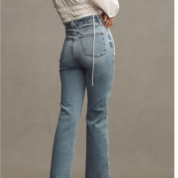 Good American straight leg Jeans size 32 stretch Denim medium blue - Picture 3 of 7